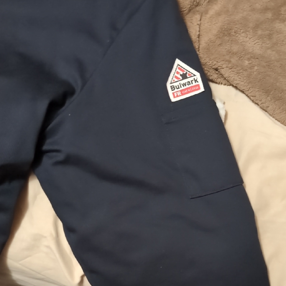 Men's Navy Blue Work Jacket Fireproof And Waterproof